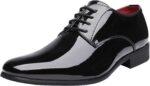 Patent leather dress shoes