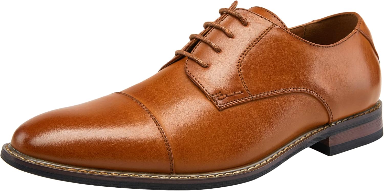 71yrpszOnLL._AC_SL1500_.jpg men Dress Toe Shoes Wingtip Brogue Oxford Formal Shoes for Men Business Derby Shoes - Image 1